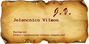 Jelencsics Vilmos névjegykártya